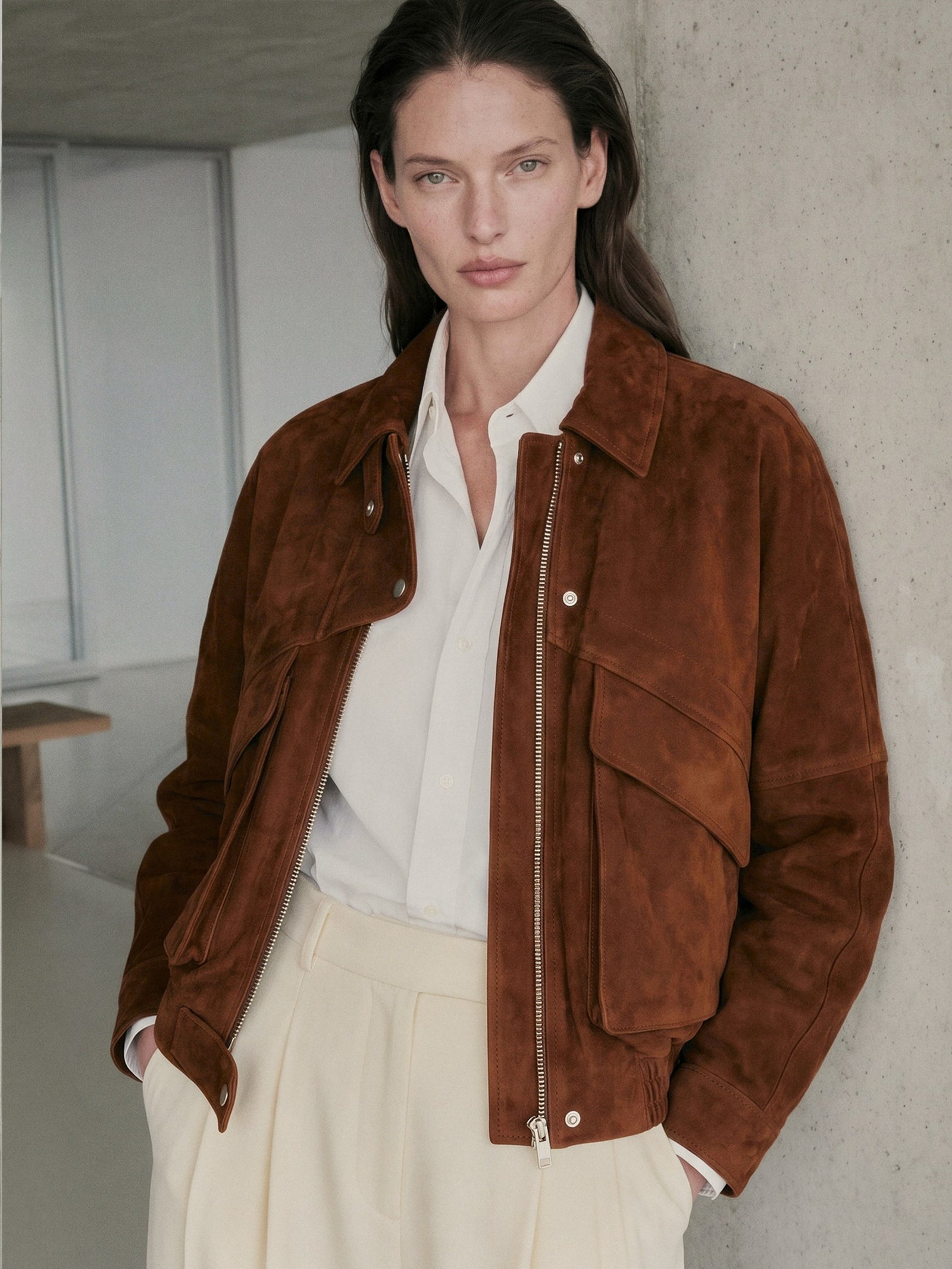 Tobacco suede jacket
